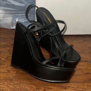 Fashion Nova Elegant Black Wedges